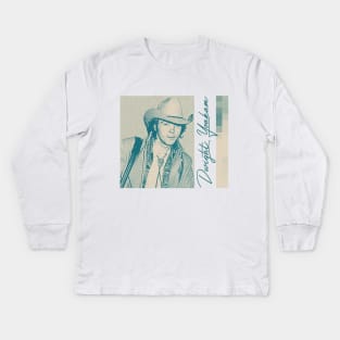 Dwight Yoakam / Vintage Style Original Fan Design Kids Long Sleeve T-Shirt